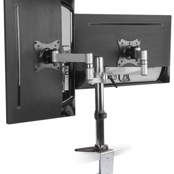 LogiLink Dubbele monitorarm, armlengte: 342 mm, zwart/zilver