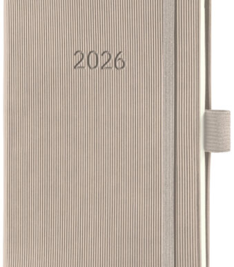 Sigel Zakagenda Conceptum 2026, ca. A6-formaat, taupe