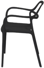 PAPERFLOW Outdoor bezoekerstoel NOVA, set van 2, zwart