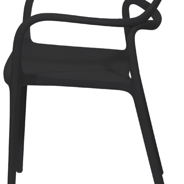 PAPERFLOW Outdoor bezoekerstoel NOVA, set van 2, zwart