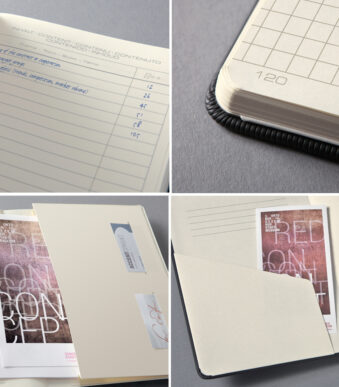 Schrijfblok Conceptum, A4-formaat, geruit, zwart.