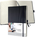 Sigel Notitieboek Conceptum, A5 formaat, geruit, zwart