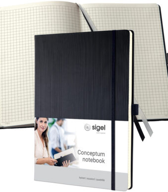Sigel Notitieboek Conceptum, A5 formaat, geruit, zwart