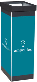 PAPERFLOW Inzamelbak voor gescheiden afval van lampen, zwart