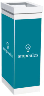 PAPERFLOW Inzamelbak voor gescheiden inzameling van lampen, wit