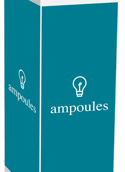 PAPERFLOW Inzamelbak voor gescheiden inzameling van lampen, wit