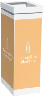 PAPERFLOW Afvalverzamelaar voor flessen, wit