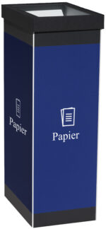 PAPERFLOW afvalbak voor papier, zwart, 60 liter