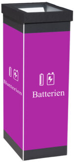PAPERFLOW Inzamelbox voor batterijen, zwart, 60 liter