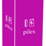 PAPERFLOW Inzamelbak voor batterijen, zwart