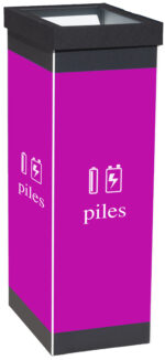 PAPERFLOW Inzamelbak voor batterijen, zwart