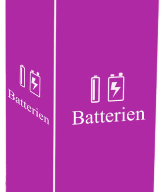 PAPERFLOW Afvalbak voor batterijen, wit, 60 liter