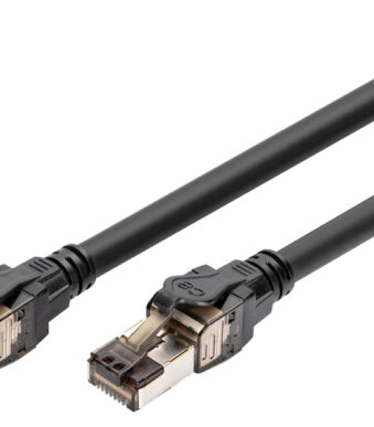 DIGITUS Patchkabel, Cat. 8.1, S/FTP, 0,5 m, zwart