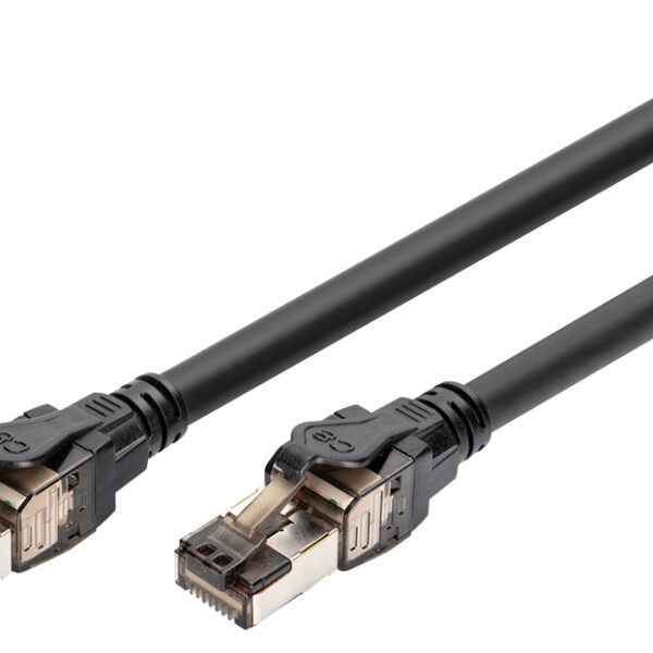 DIGITUS Patchkabel, Cat. 8.1, S/FTP, 0,5 m, zwart