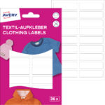 AVERY Textiel-etiketten, 13 x 45 mm, wit