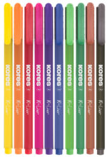 Kores Fineliner K-Liner, lijndikte 0,4 mm, etui met 12 stuks