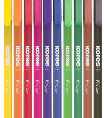 Kores Fineliner K-Liner, lijndikte 0,4 mm, etui met 12 stuks