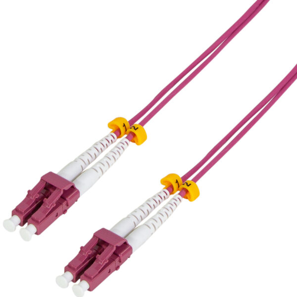 LogiLink glasvezel patchkabel LC-Duplex naar LC-Duplex OM4 0,5m