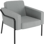 PAPERFLOW Bezoekersstoel MEDSO KLASSIK L, stof, grijs