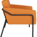 PAPERFLOW Bezoekersstoel MEDSO KLASSIK L, kunstleder, oranje