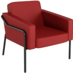 PAPERFLOW Bezoekersstoel MEDSO KLASSIK L, kunstleder, rood