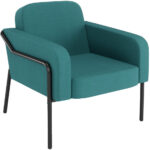 PAPERFLOW Bezoekersstoel MEDSO ROND L, stof, blauw