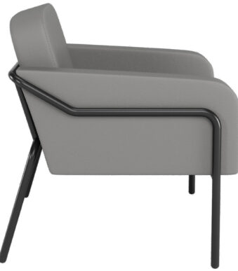 PAPERFLOW Bezoekersstoel MEDSO ROND L, kunstleder, grijs