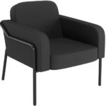 PAPERFLOW Ronde outdoor bezoekersstoel MEDSO L, antraciet