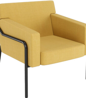 PAPERFLOW Bezoekersstoel MEDSO T L, stof, geel