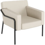 PAPERFLOW Bezoekersstoel MEDSO T L, kunstleder, crèmekleurig