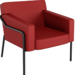 PAPERFLOW Bezoekersstoel MEDSO T L, kunstleder, rood