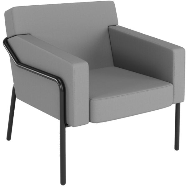 PAPERFLOW Outdoor bezoekersstoel MEDSO T L, grijs