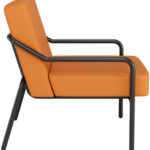 PAPERFLOW Bezoekersstoel MEDSO KLASSIK M, kunstleder, oranje