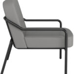 PAPERFLOW Bezoekersstoel MEDSO ROND M, kunstleder, grijs