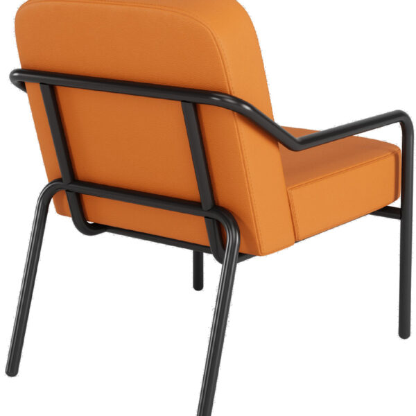 PAPERFLOW Bezoekersstoel MEDSO ROND M, kunstleder, oranje