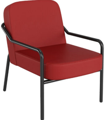 PAPERFLOW Bezoekersstoel MEDSO ROND M, kunstleder, rood