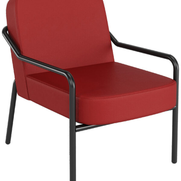 PAPERFLOW Bezoekersstoel MEDSO ROND M, kunstleder, rood