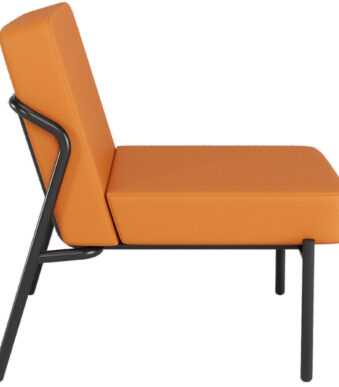 PAPERFLOW Bezoekersstoel MEDSO KLASSIK S, kunstleder, oranje