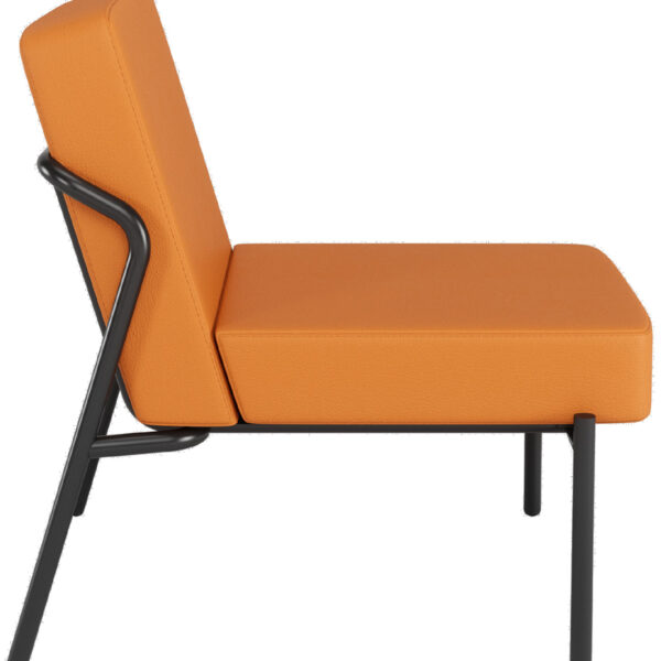 PAPERFLOW Bezoekersstoel MEDSO KLASSIK S, kunstleder, oranje