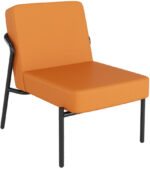PAPERFLOW Bezoekersstoel MEDSO KLASSIK S, kunstleder, oranje