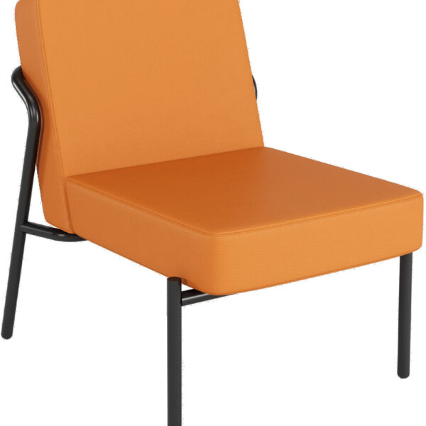 PAPERFLOW Bezoekersstoel MEDSO KLASSIK S, kunstleder, oranje