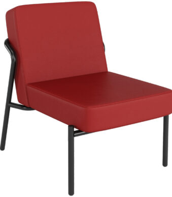 PAPERFLOW Bezoekersstoel MEDSO KLASSIK S, kunstleder, rood
