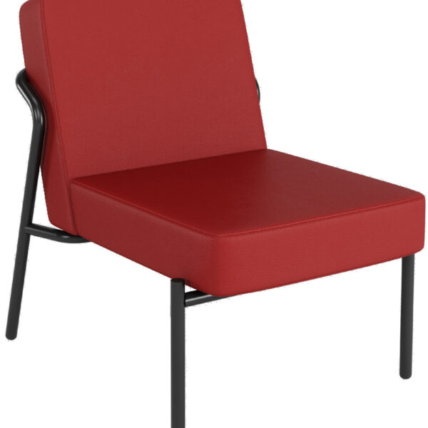 PAPERFLOW Bezoekersstoel MEDSO KLASSIK S, kunstleder, rood