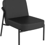 PAPERFLOW Bezoekersstoel MEDSO ROND S, kunstleder, zwart