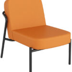 PAPERFLOW Bezoekersstoel MEDSO RUND S, kunstleder, oranje