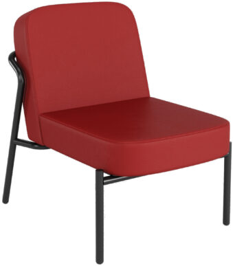 PAPERFLOW Bezoekersstoel MEDSO ROND S, kunstleder, rood