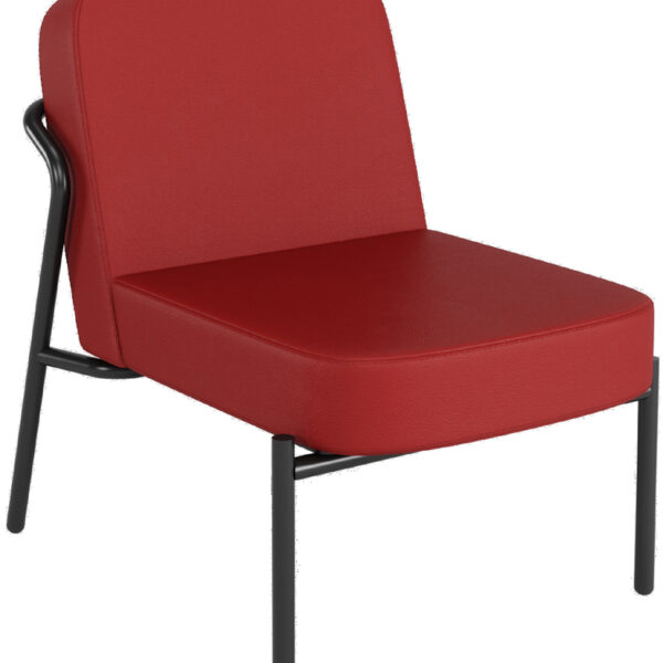 PAPERFLOW Bezoekersstoel MEDSO ROND S, kunstleder, rood