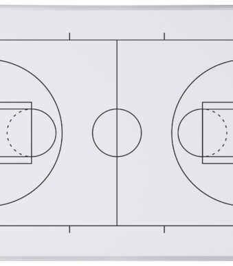 Bi-Office whiteboard met basketbalveld, A4