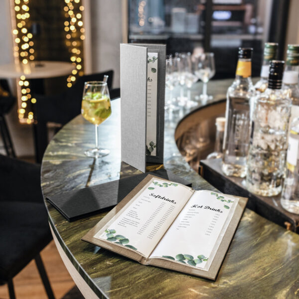 Sigel Drankenkaart, 1/2 A4, antraciet