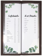 Sigel Drankkaart met zeefdruk, 1/2 A4, donkergrijs